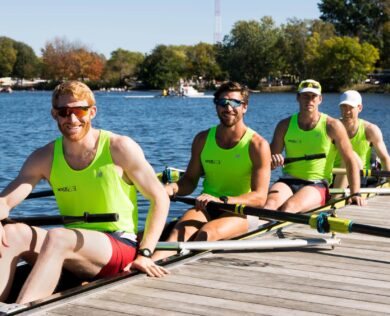 Team Lenox row team at Head of the Charles